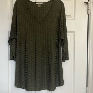 Dark Gray V-neck Tunic